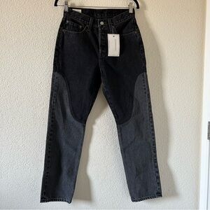 Levi’s Women’s 501 Chaps Jeans High Waist 27/30 NWT Button Fly Charcoal Gray